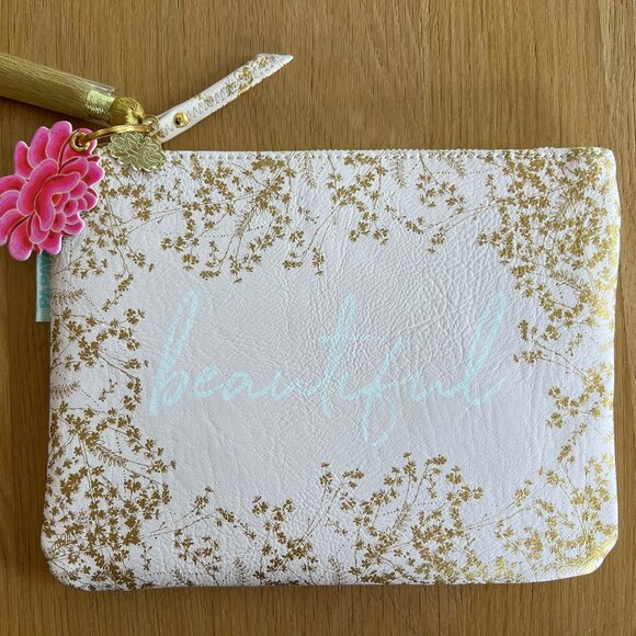 NWT: Papaya "Quartz Guilded Flowers" 9x7 Clutch - Picture 1 of 5